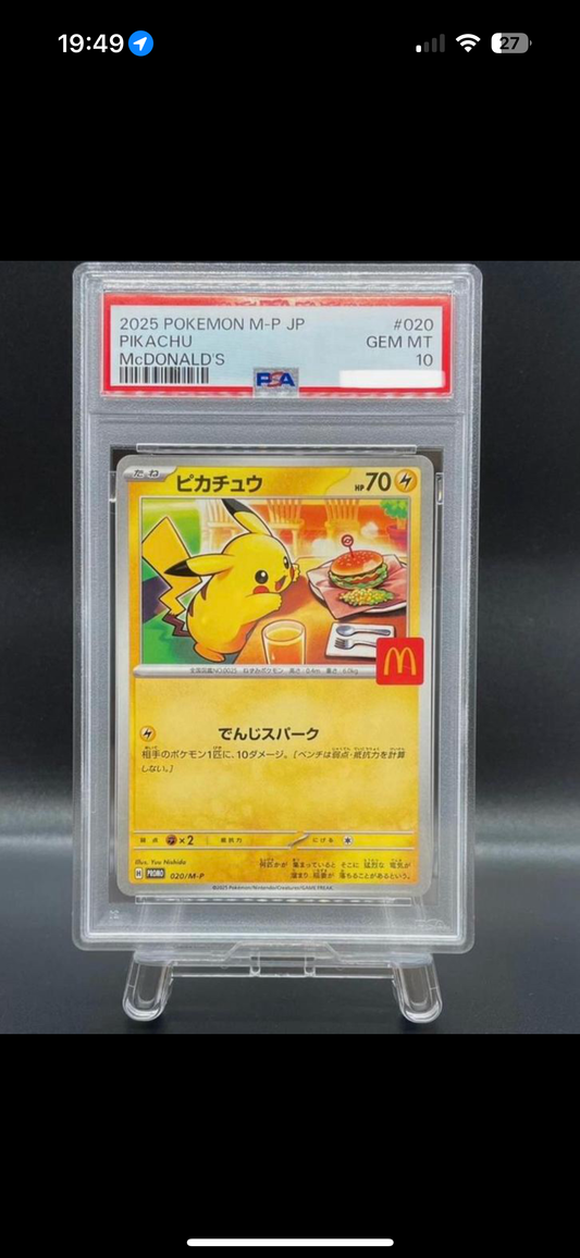 Psa 10 Pikachu Mcdonalds promo 2025 Japans