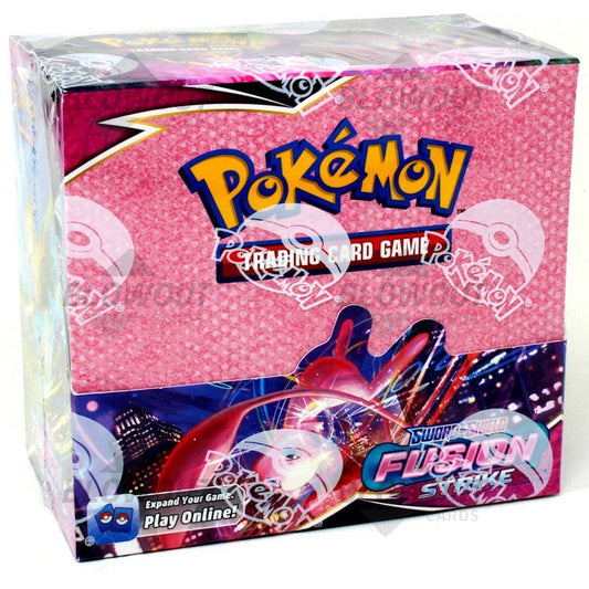 fusion strike boosterbox met daarop mewtwo